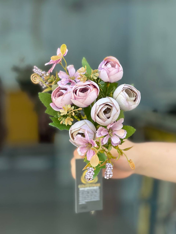 بوته پیونی وارداتی مدل سوخته رنگ یاسی (کالباسی) کمرنگ
