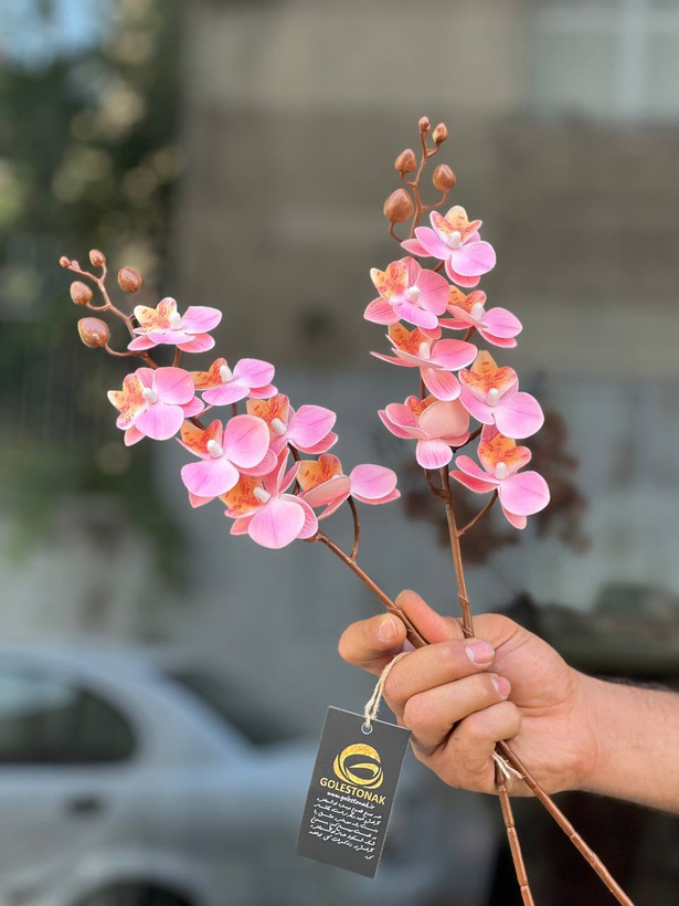 ارکیده مینیاتوری مصنوعی وارداتی رنگ گلبهی