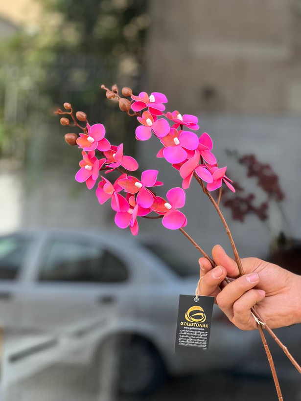 ارکیده مینیاتوری مصنوعی وارداتی رنگ سرخ آبی