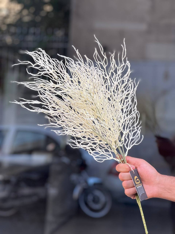 بوته شاخ گوزنی مصنوعی وارداتی رنگ سفید