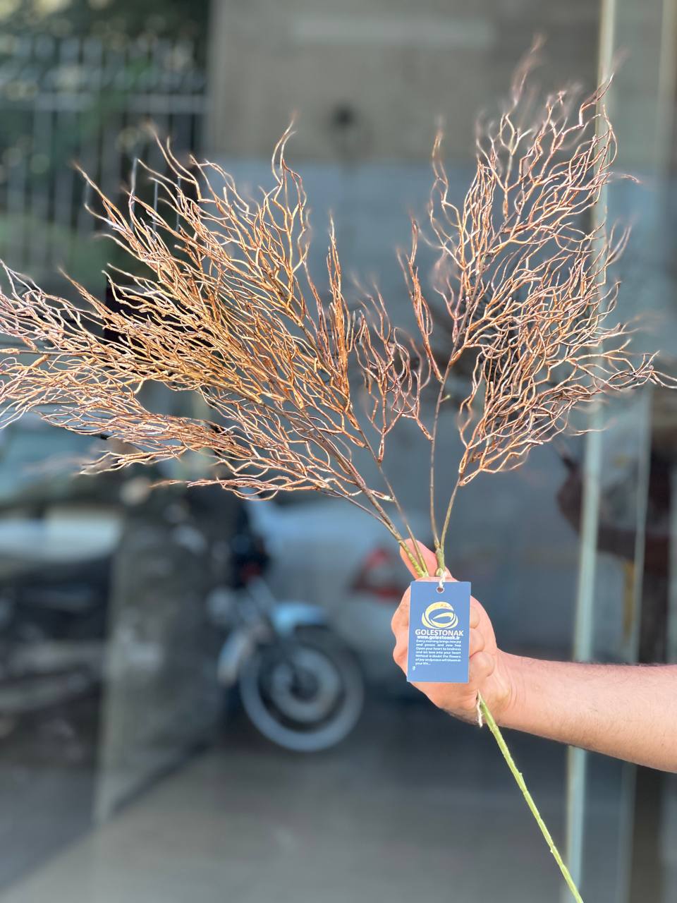 بوته شاخ گوزنی مصنوعی وارداتی رنگ قهوه ای