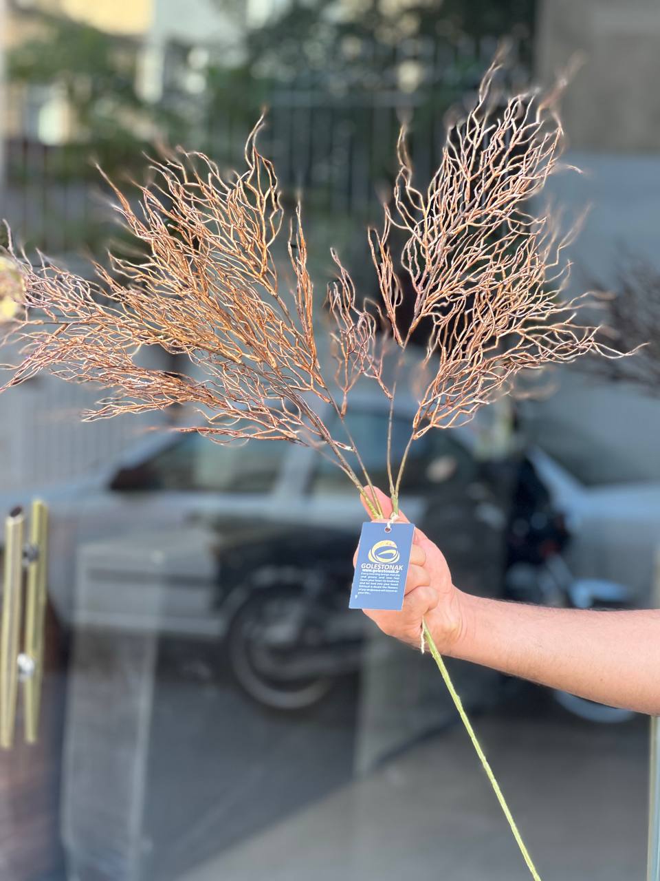 بوته شاخ گوزنی مصنوعی وارداتی رنگ قهوه ای