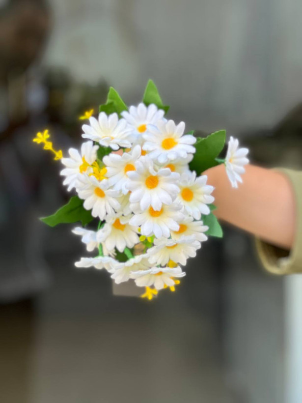 بوته بابونه مصنوعی وارداتی ۵بازو با خرج کار