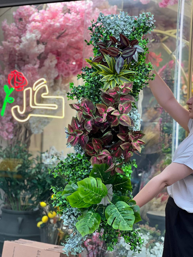 باکس گل مصنوعی (فلاور باکس) قیمت متری با فوم