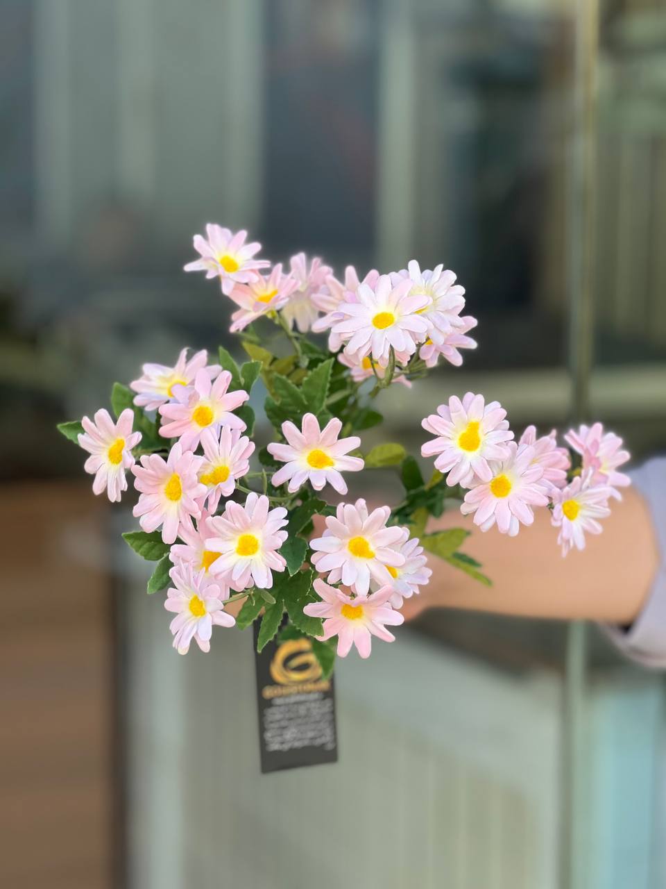 بوته مینا مصنوعی وارداتی کیفیت درجه1 رنگ صورتی کمرنگ(گلبهی)