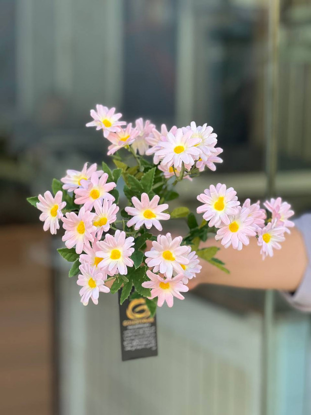 بوته مینا مصنوعی وارداتی کیفیت درجه1 رنگ صورتی کمرنگ(گلبهی)
