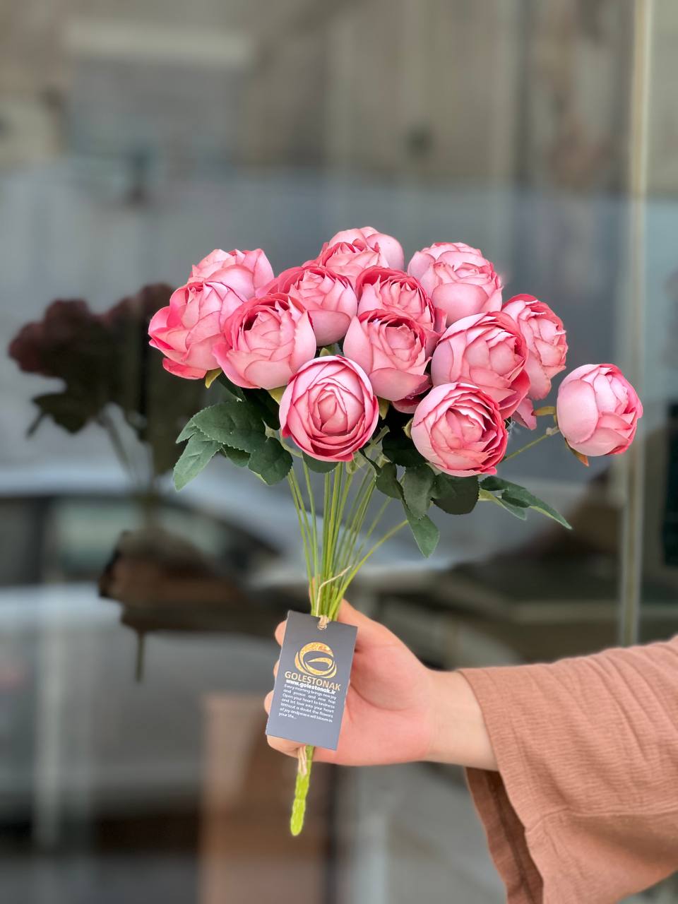 بوته پیونی(انوما)وارداتی 15گل رنگ صورتی