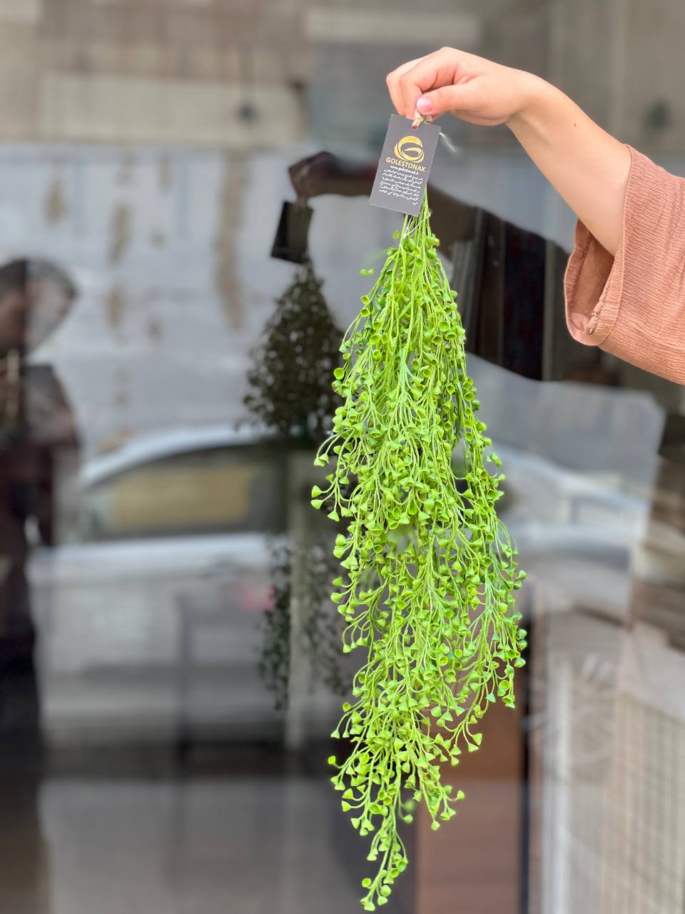 اویز مصنوعی سبز وارداتی مدل قوره ای